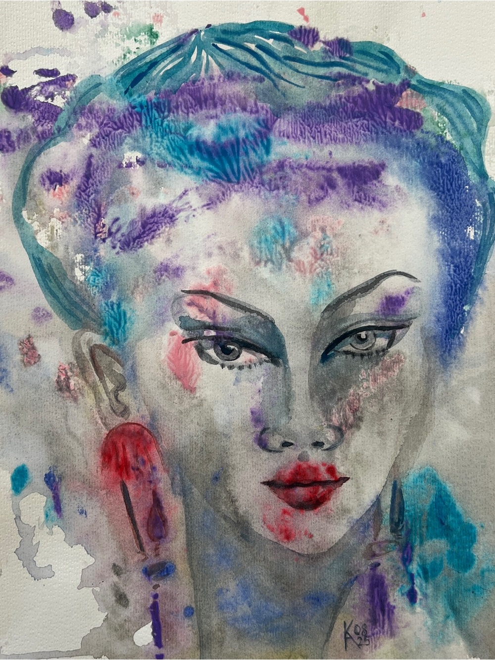 Purple Dream – Original Watercolor, 11x14 (27.9 x 35.6 cm)